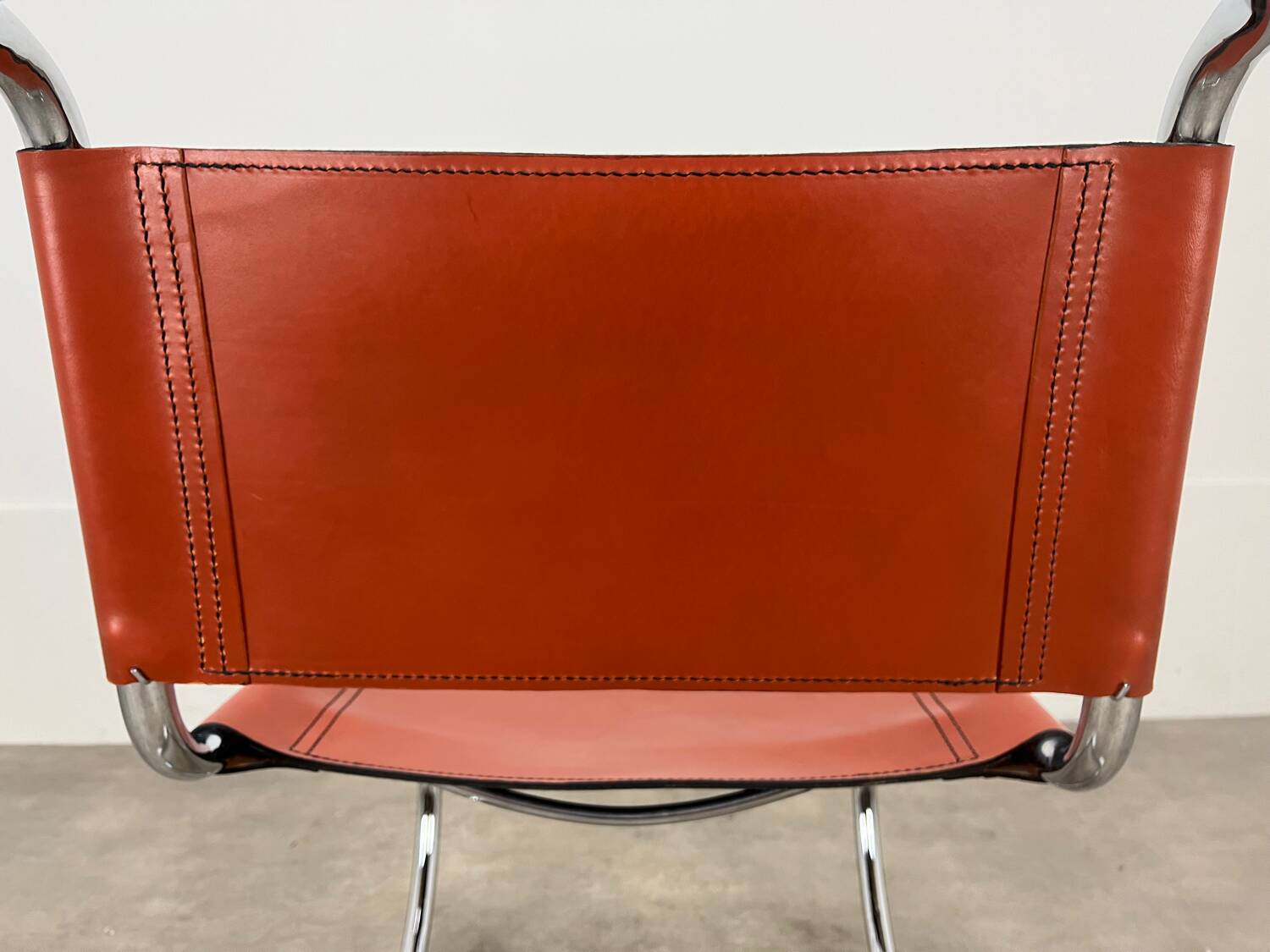 MR10 Mies Van Der Rohe chair, leather, 1980s