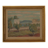 Paysage avec bâtiments par Erik Ulfonberg