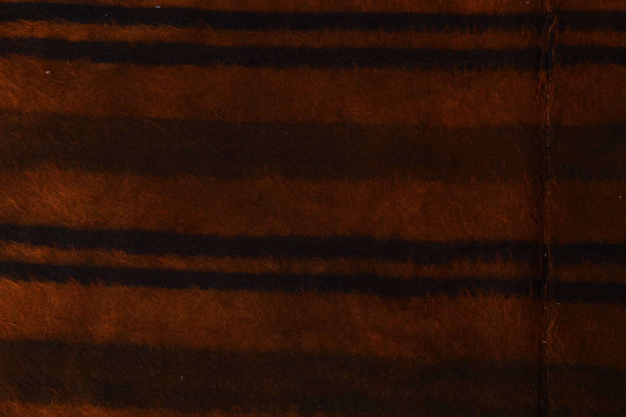 5x7 Striped Pattern Terracotta Vintage Kilim Rug, 146x220Cm