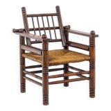 dudouyt style armchair in beech. 1940s.