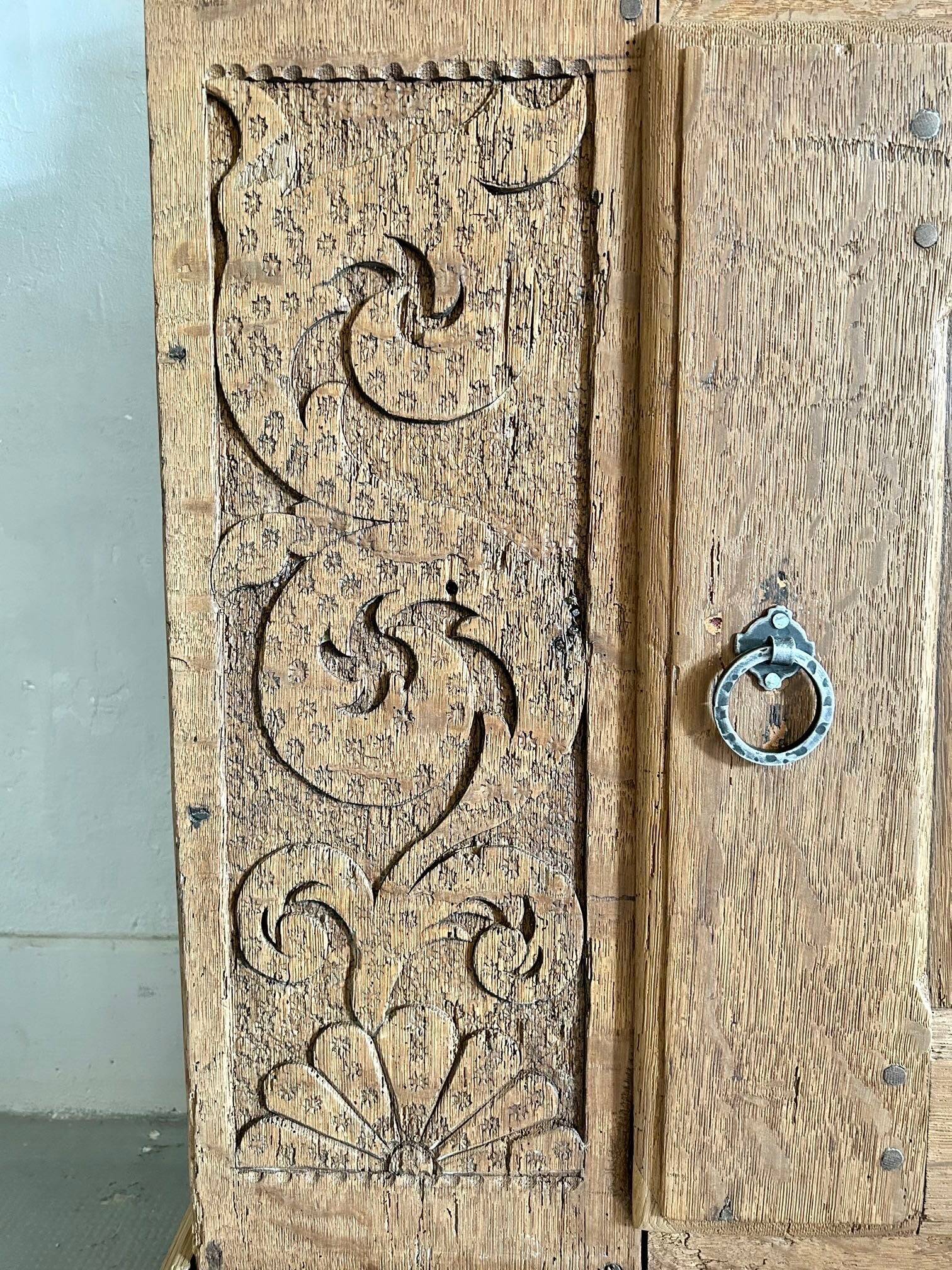 Antique carved oak sideboard