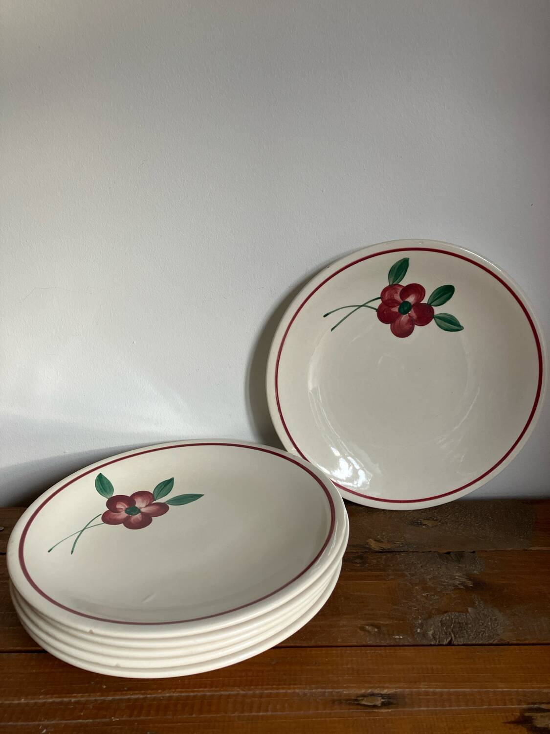 6 assiettes à dessert