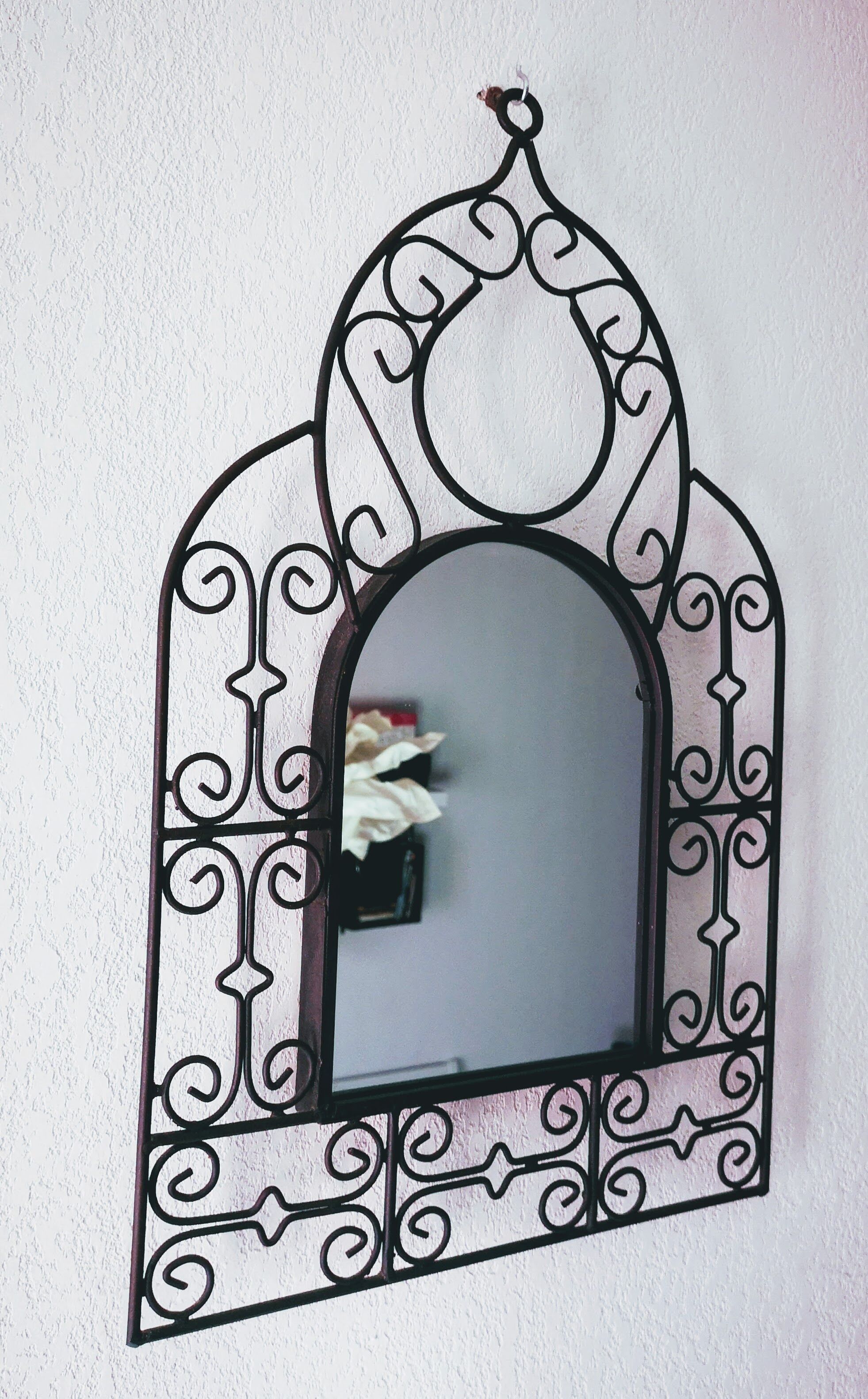 Ethnic wrought iron mirror 32x50cm