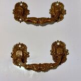 Pair of solid bronze handles