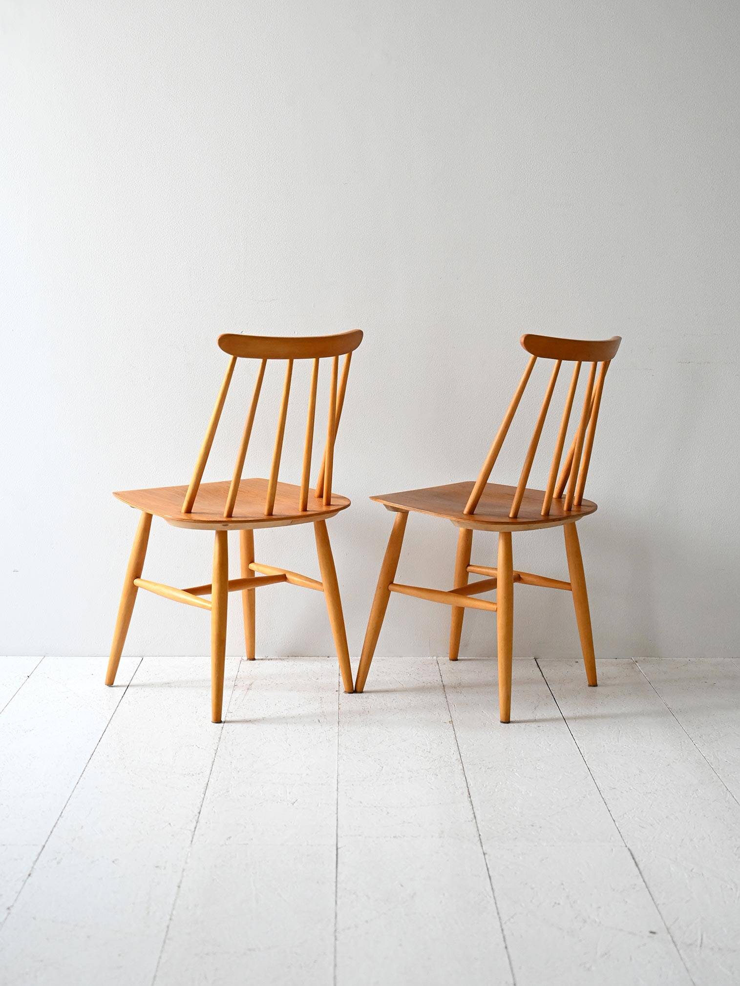 Original Pair of 1950s Fanett Chairs by Tapiovaara