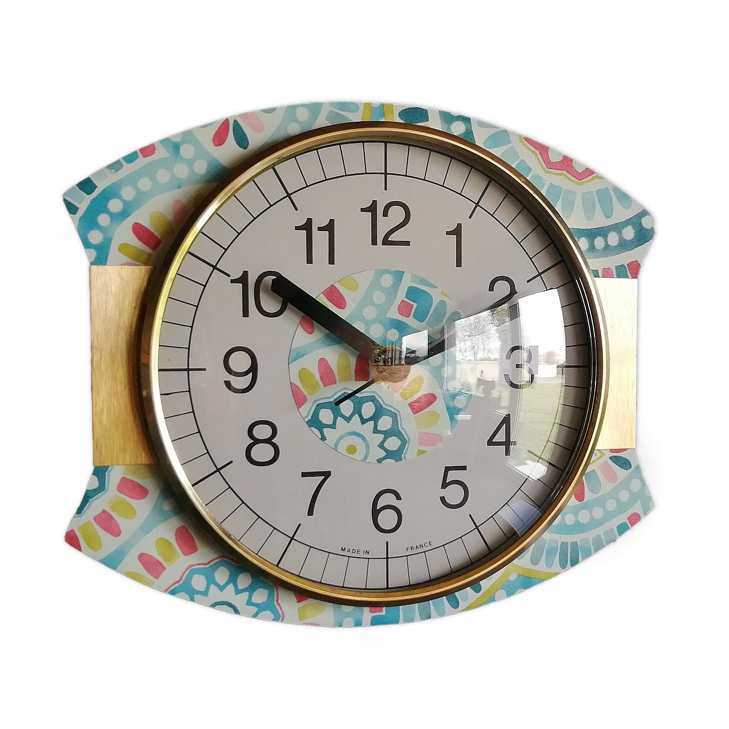 Vintage silent wall clock "Japy Folk"