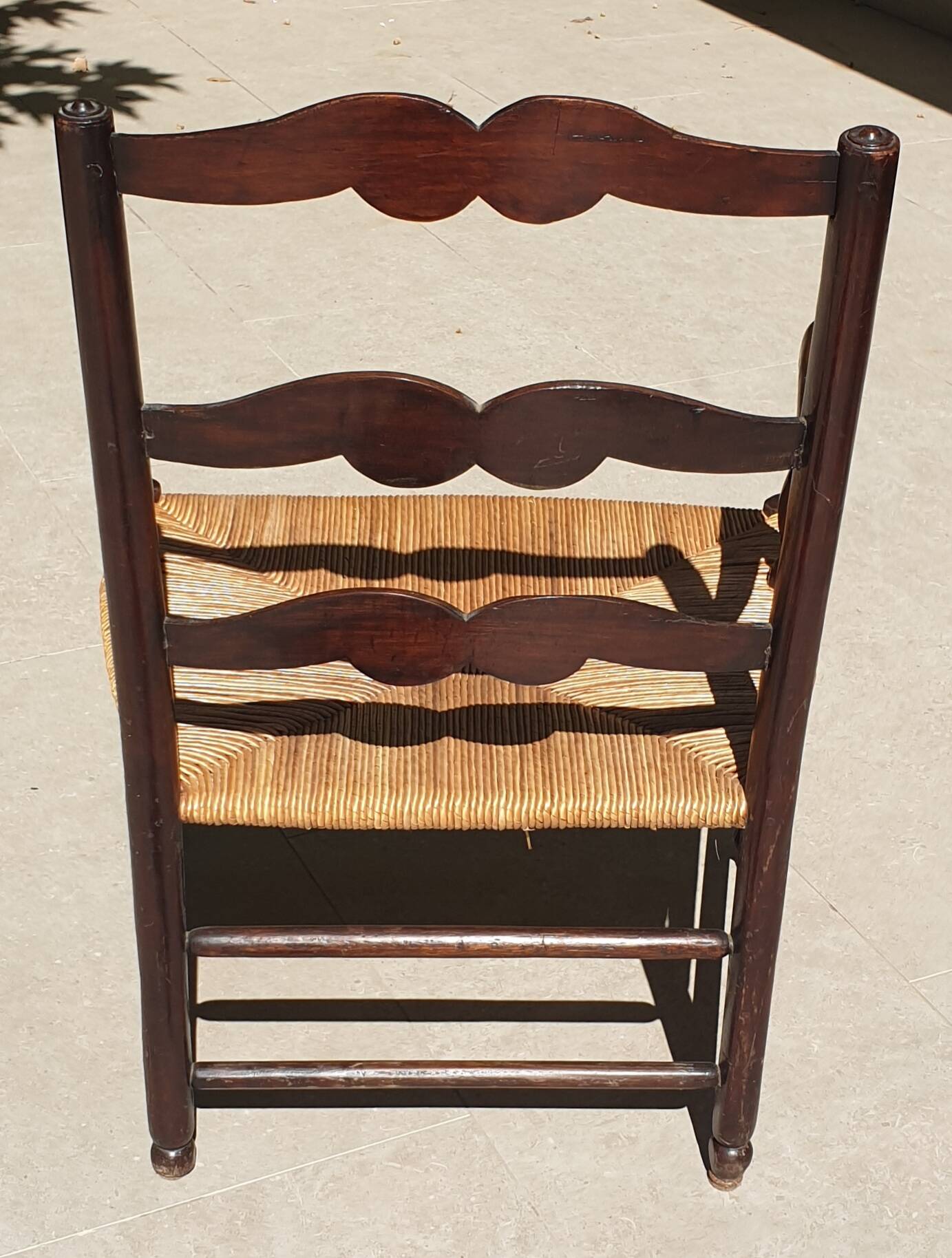 Old Provençal straw chair