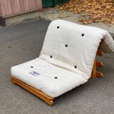 Canapé futon scandinave convertible lit une place 95x180cm