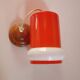 Luminaire suspension opaline vintage 70s orange and white impeccable condition.