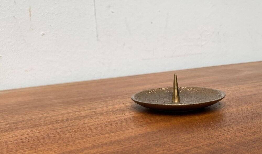 Mid-Century Brutalist Bronze Candleholder, 1960s