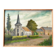 Oil on canvas Church, Belgian School, H. Sauvé, 1977.