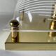 Pair of wall lights or flush mounts in plexiglass by Leola, 1970s, Germany.