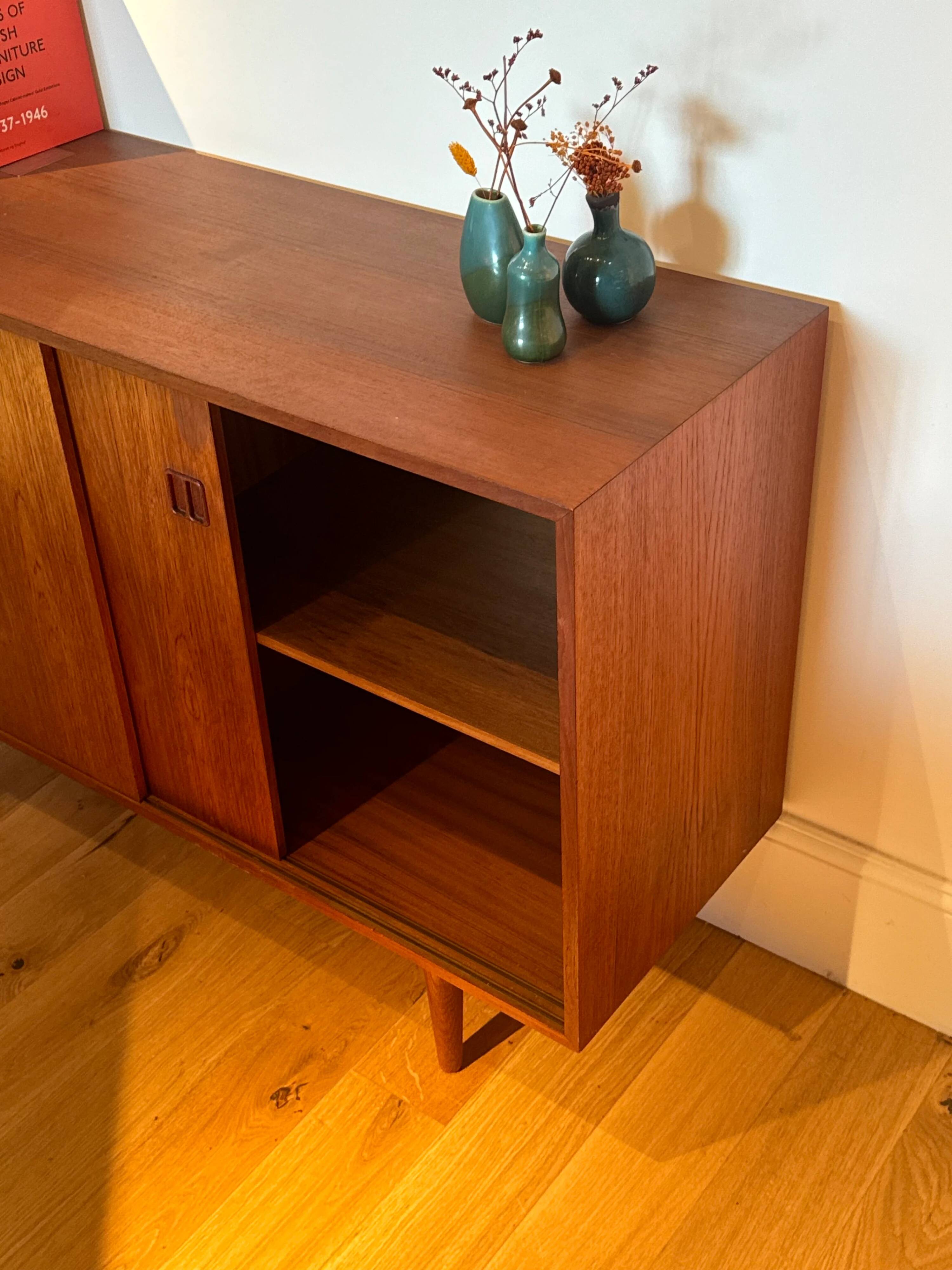 Small vintage Scandinavian teak sideboard "Matilda"