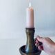 Stoneware candle holder