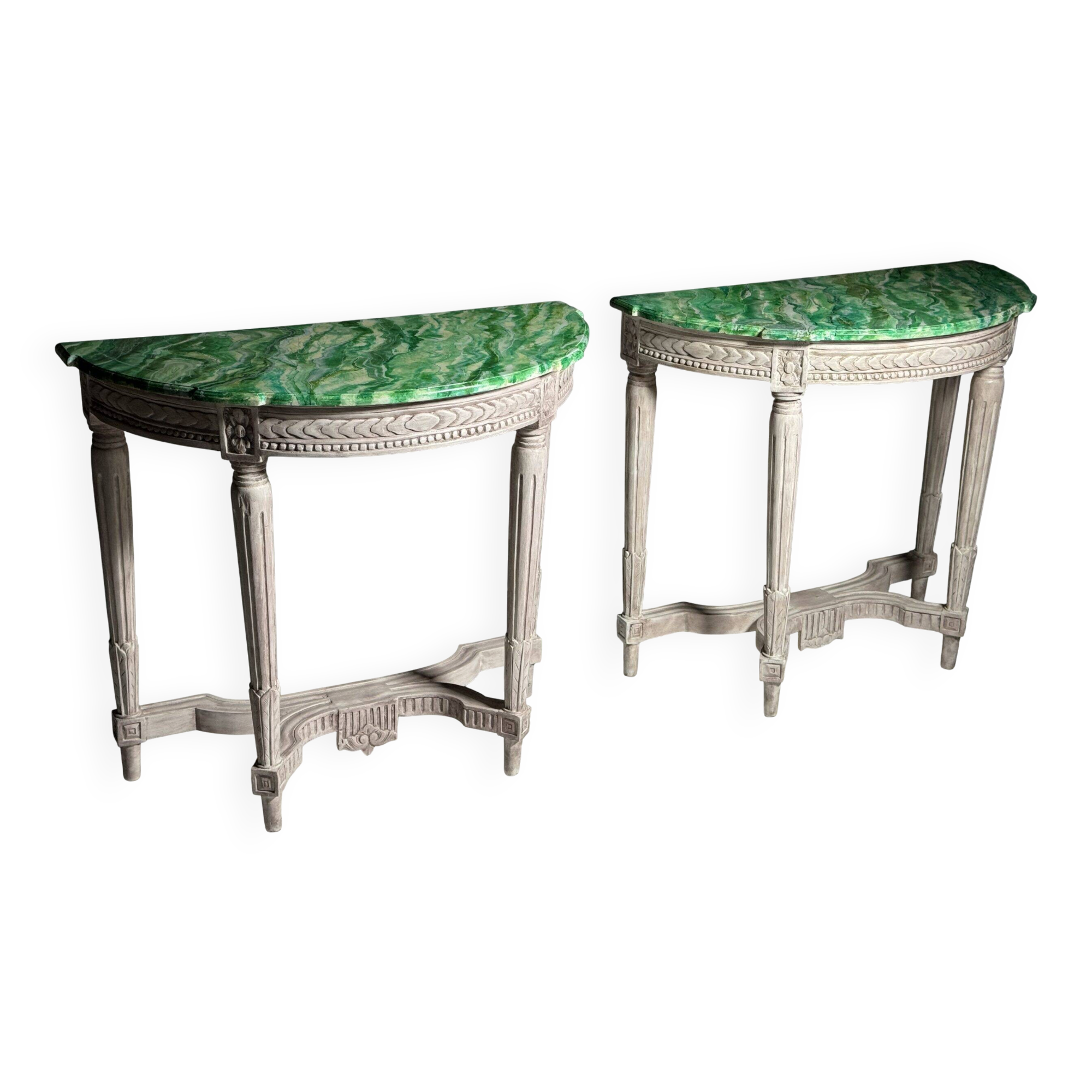 Set of 2 Louis Seize style side tables