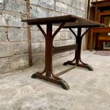 Thonet bar bar troquet bistro table in curved wood and brass 1930