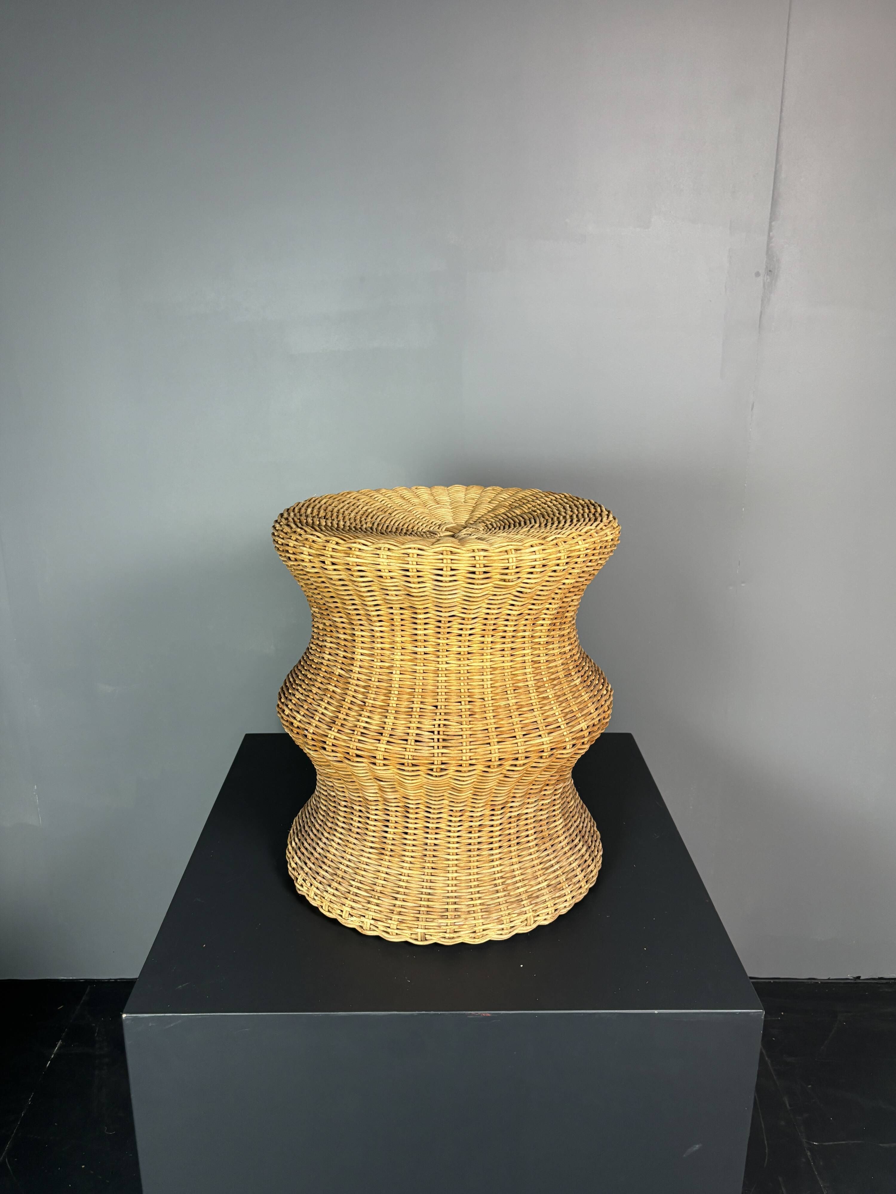 Rattan Juttu Mushroom Stool by Eero Aarnio for Artek, Finland, 1960s