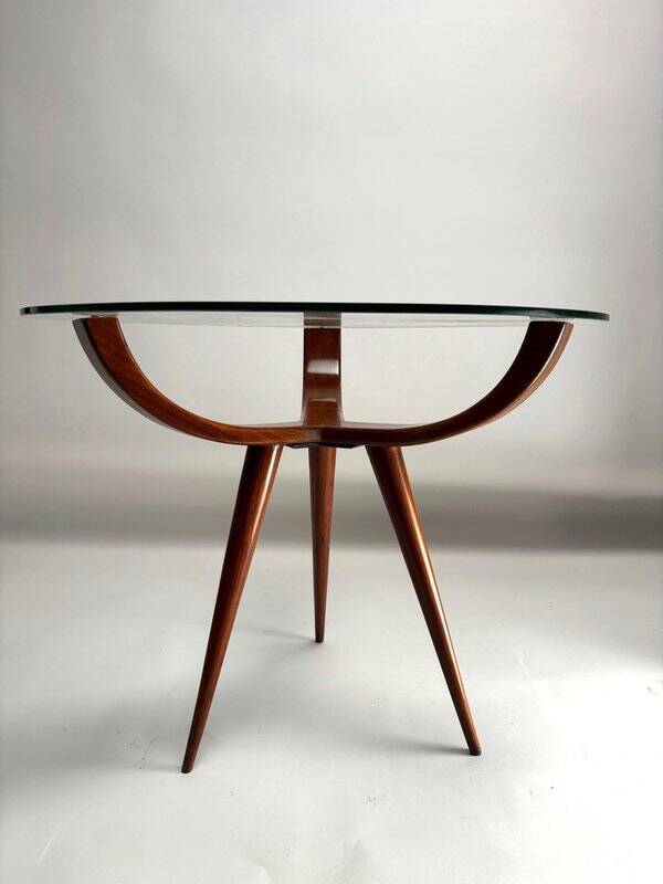 Mid-Century Italian Wooden Coffee Table, Attr. To Melchiorre Bega, Italy, 1950s