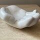 Empty vintage handmade ceramic pocket