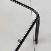 Large coffee table in glass and metal, Italy 1970s.