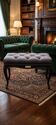 Banquette de design néoclassique Sibelius - Capitonné wengé et hêtre