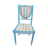 Chaise Style Louis XVI / Médaillon Peinte en Bleu