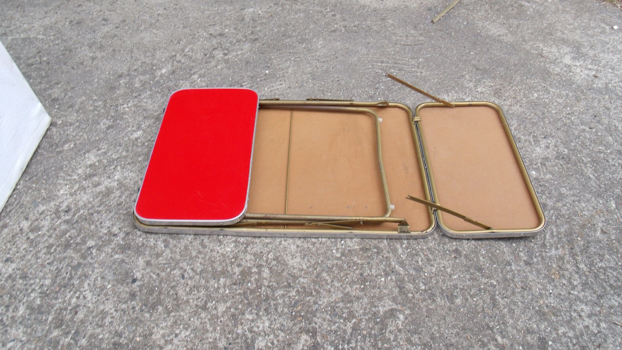 Extra camping table vintage picnic with folding extensions