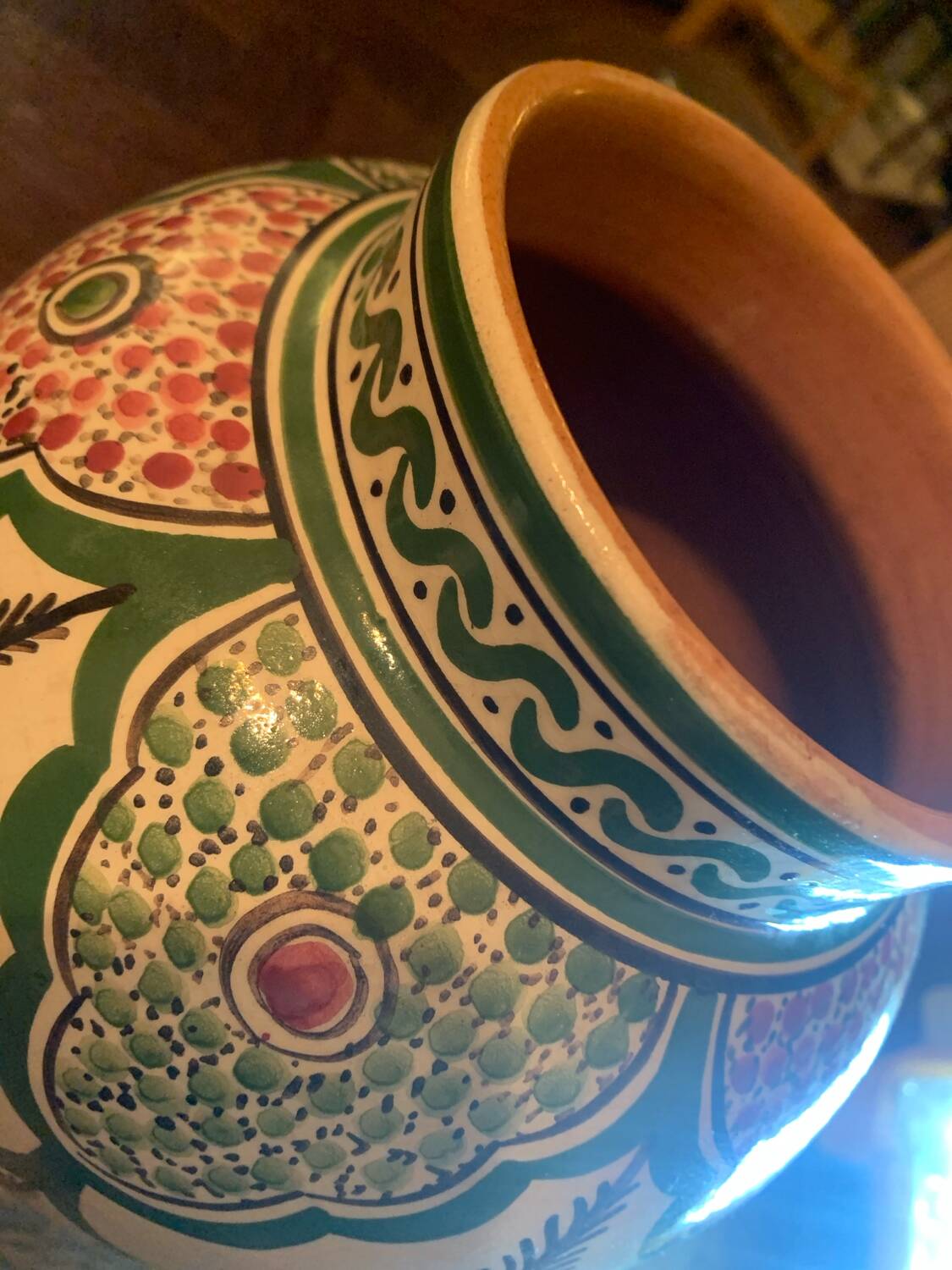 Vase en céramique marocain peint à la main