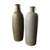 Set de 2 bouteilles en grès anciennes