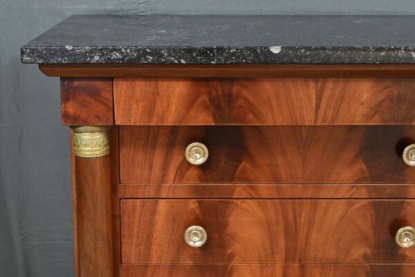 Petite Commode Chiffonnière en Acajou, style Empire – 1ère partie XXe