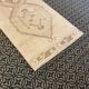 Vintage Handmade Muted Beige and Brown Long Hallway Runner