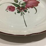 Eastern earthenware plate the Islettes flower bouquet decoration