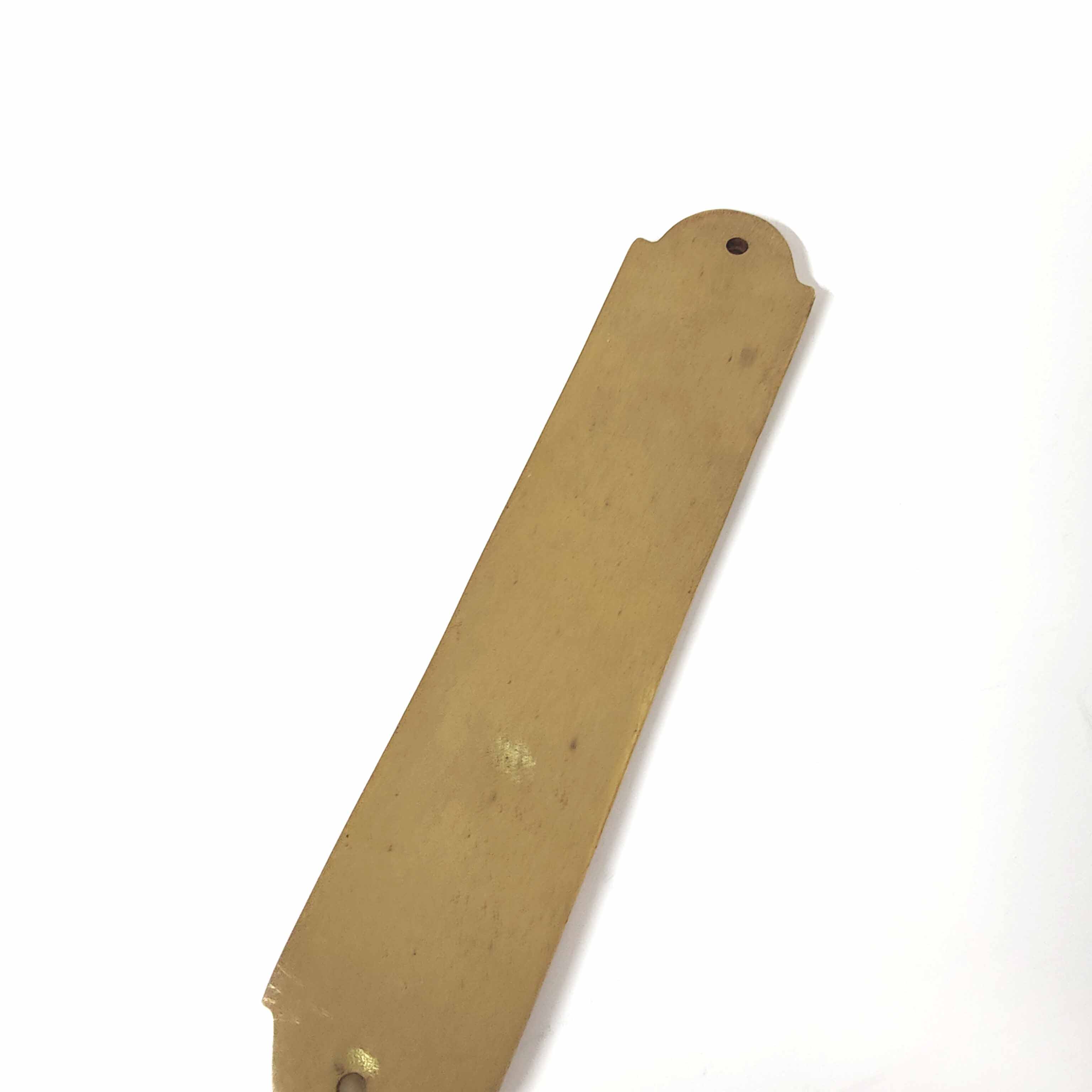 Brass kitchen door plate
