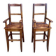 Pair of children's high chairs, early 20th century craftsmanship.