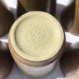 6 vintage Digoin sandstone cups