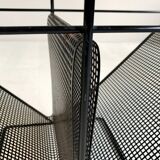 Perforated sheet metal magazine rack, 1960