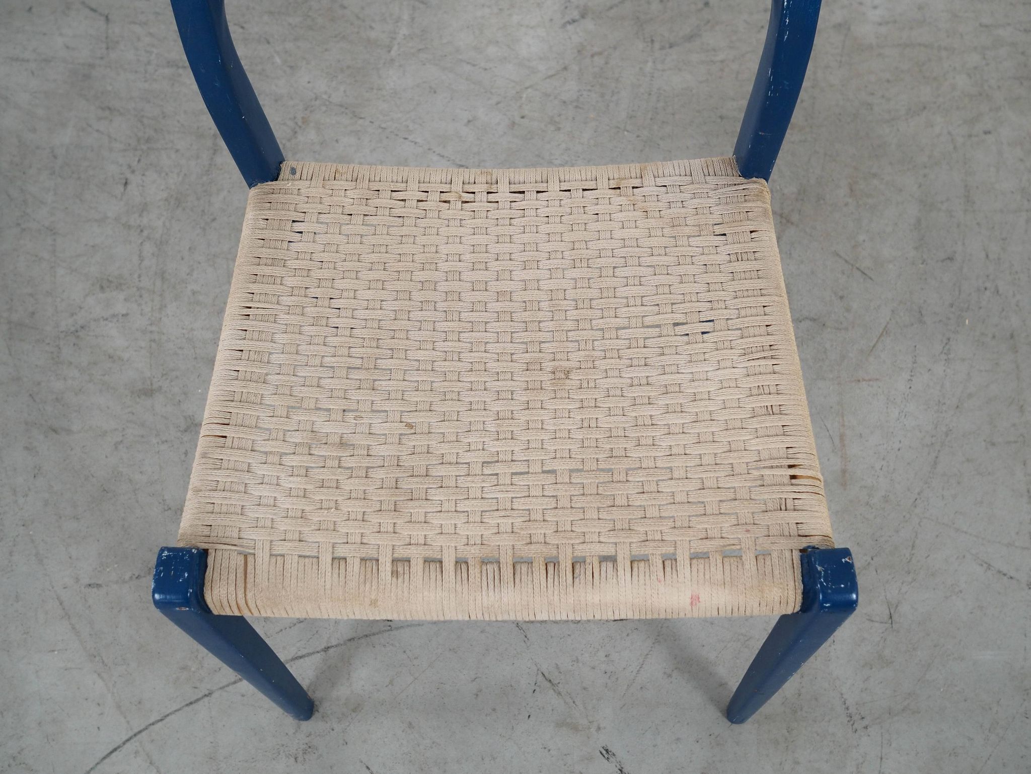 Blue teak chair, Danish design, 1960s, designer: Niels Otto Møller