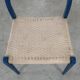 Chaise en teck bleue, design danois, années 1960, designer : Niels Otto Møller