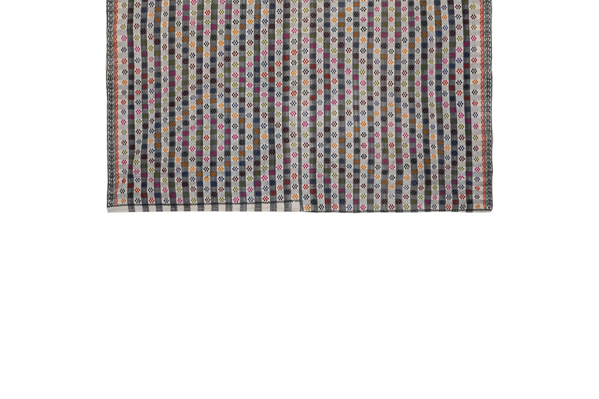 Vintage Turkish kilim handwoven 210x303 cm