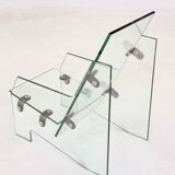 Rare design chair made entirely of tempered glass
