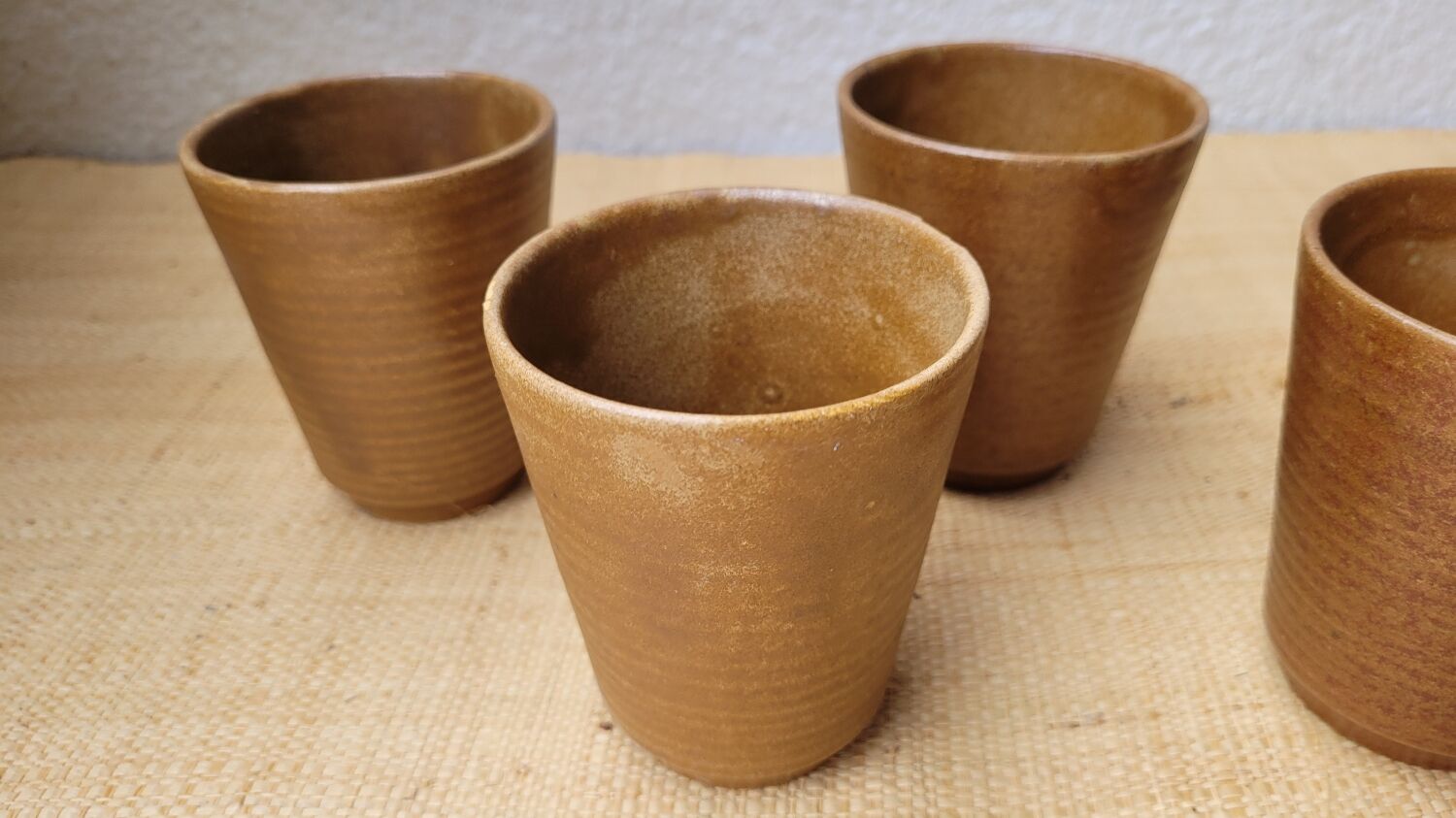 70's stoneware glasses