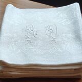 17 old RO monogram table napkins