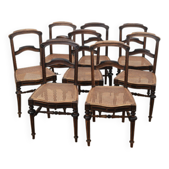 Chaises de bistrot en cannage