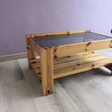 Solid pine coffee table dlg regain 70s vintage
