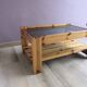 Solid pine coffee table dlg regain 70s vintage