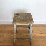 Vintage wooden painter's workshop tabouret