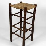 Set of 5 bar stools in the style of Charlotte Perriand, Mid-Century, France