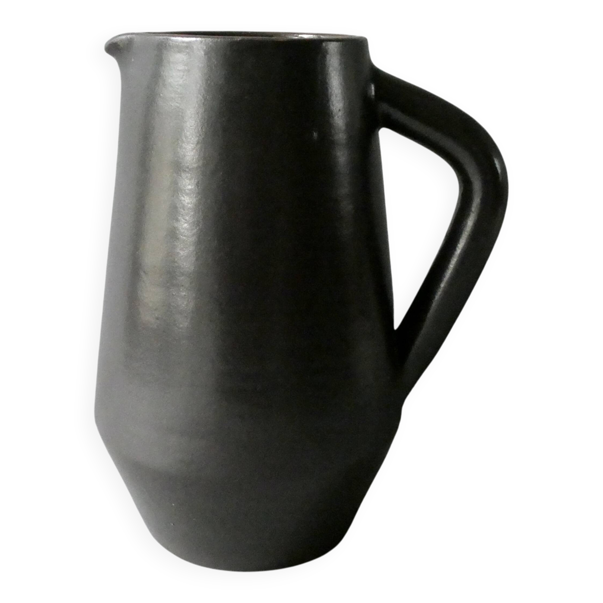 Glazed stoneware pitcher, signed Denise and Michel Pointu
