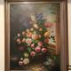 Grand tableau - huile sur toile - vase de fleurs - signé Arcangelo Monzio Compagnoni