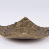 Brutalist cup / storage compartment in gilded bronze